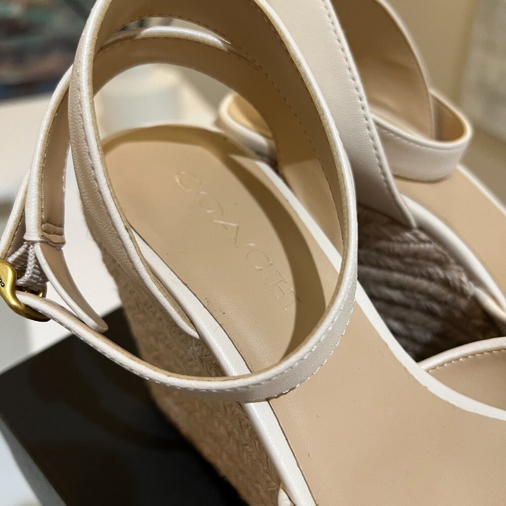 Coach Cream Platform Sandals - Picture 2 of 4